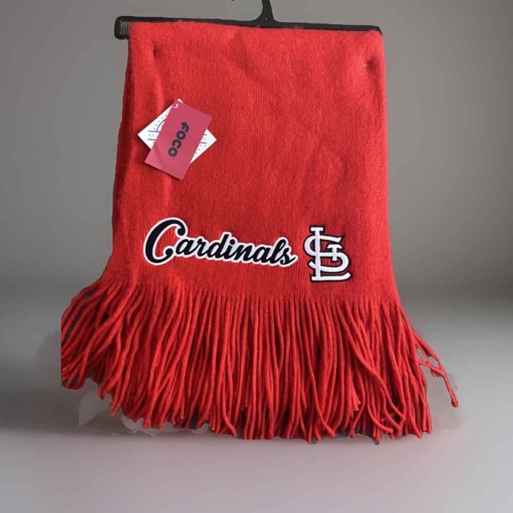 NWT Womens MLB ST LOUIS CARDINALS Baseball Red Scarf Shawl Blanket 27" x 75"